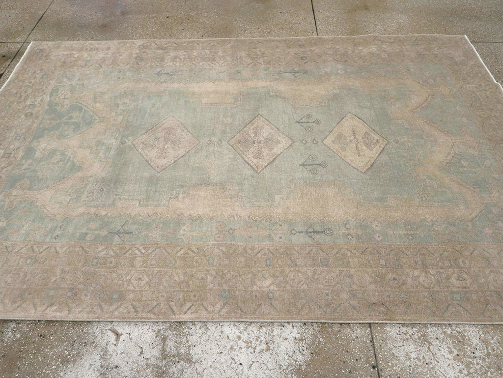 Vintage Persian Afshar Accent Rug, No.32025 - Staging