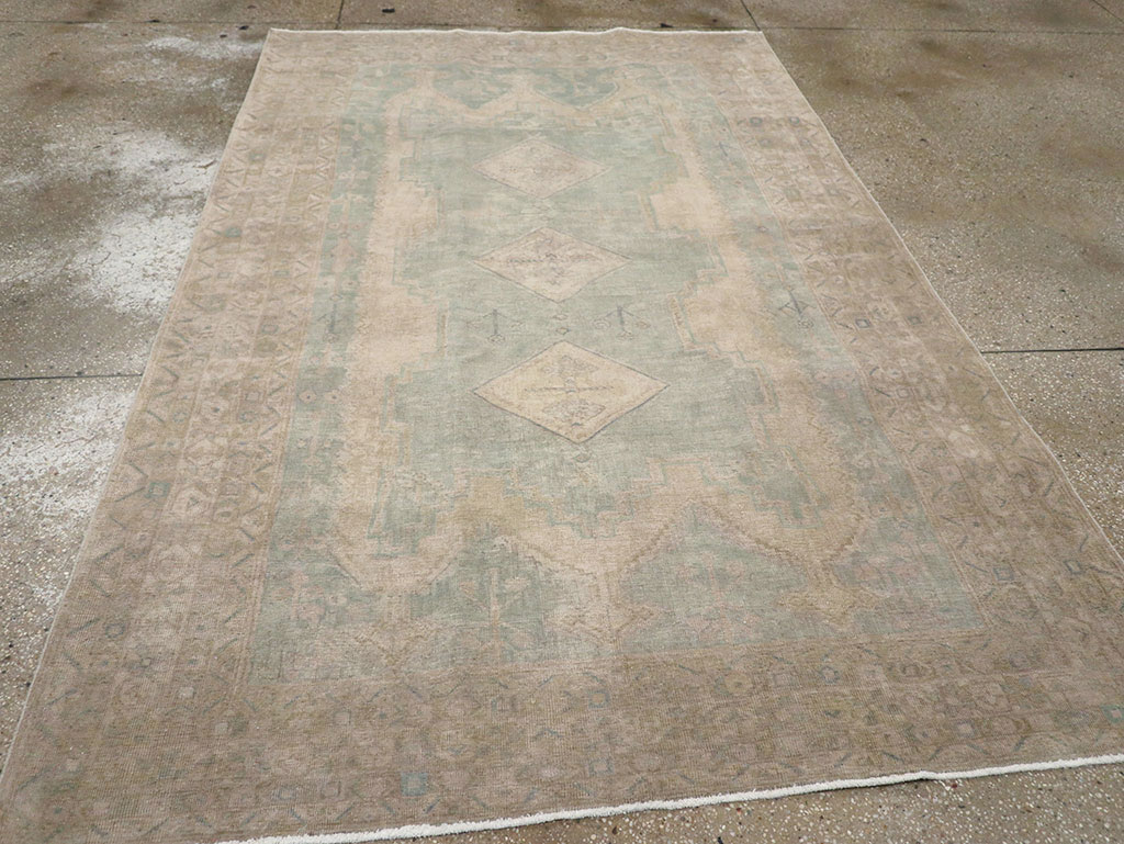 Vintage Persian Afshar Accent Rug, No.32025 - Staging