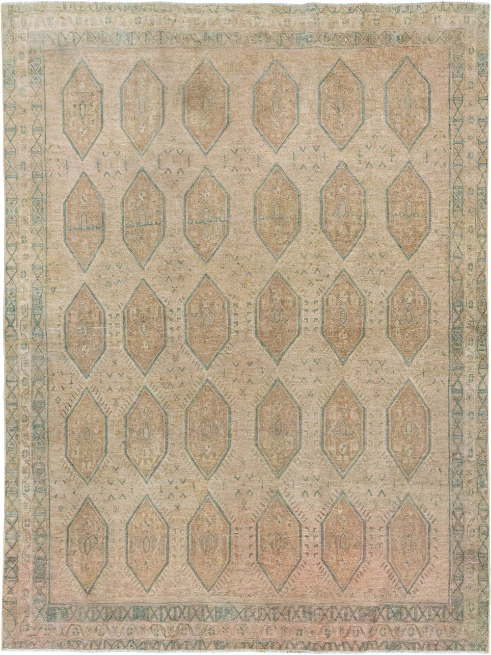 Vintage Persian Afshar Accent Rug, No.32026 - Staging