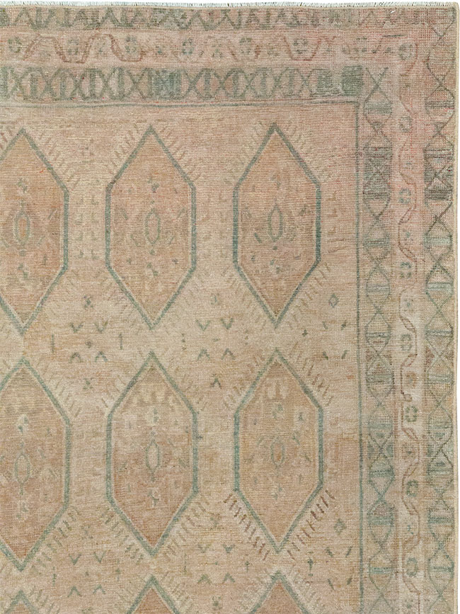 Vintage Persian Afshar Accent Rug, No.32026 - Staging