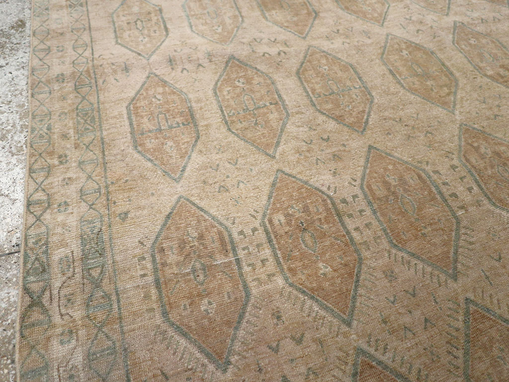 Vintage Persian Afshar Accent Rug, No.32026 - Staging