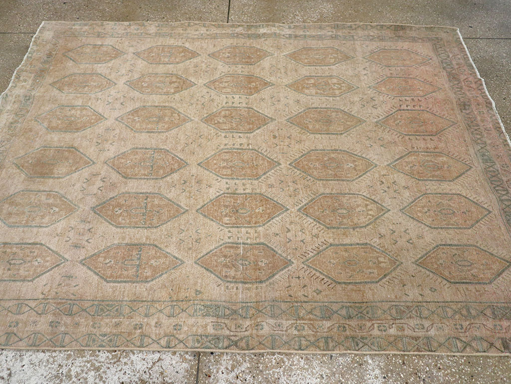 Vintage Persian Afshar Accent Rug, No.32026 - Staging