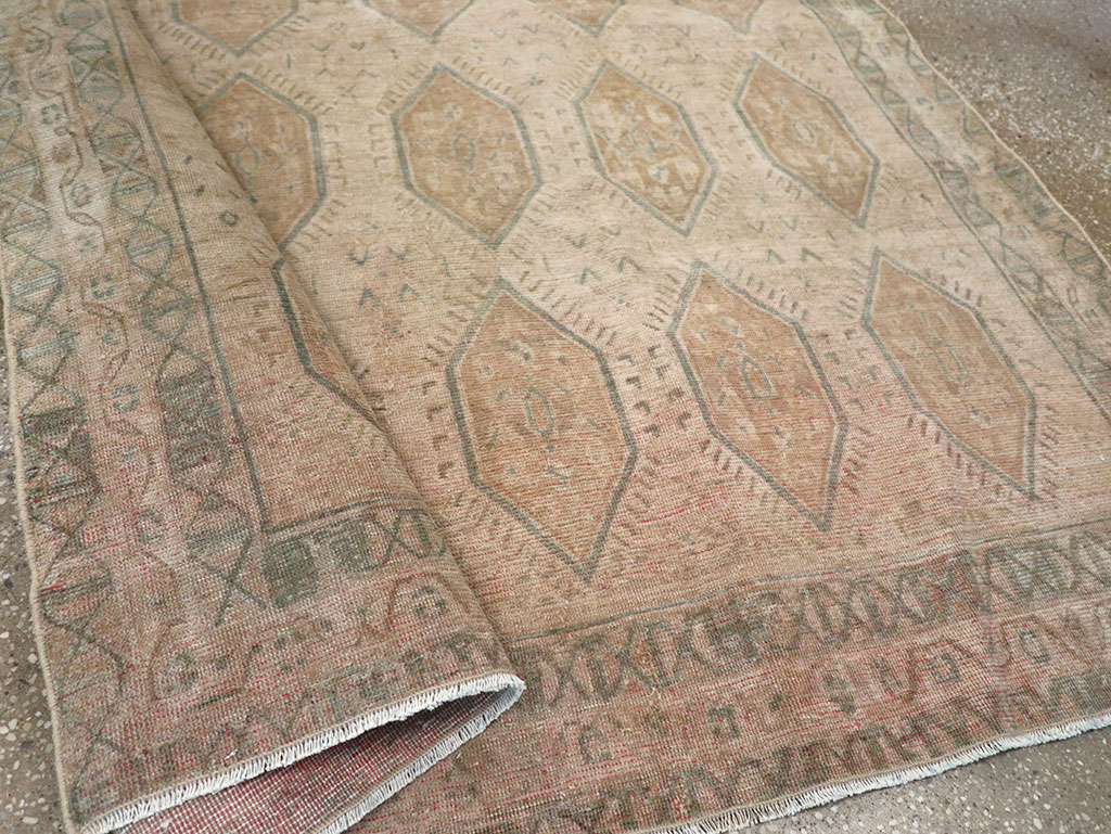 Vintage Persian Afshar Accent Rug, No.32026 - Staging