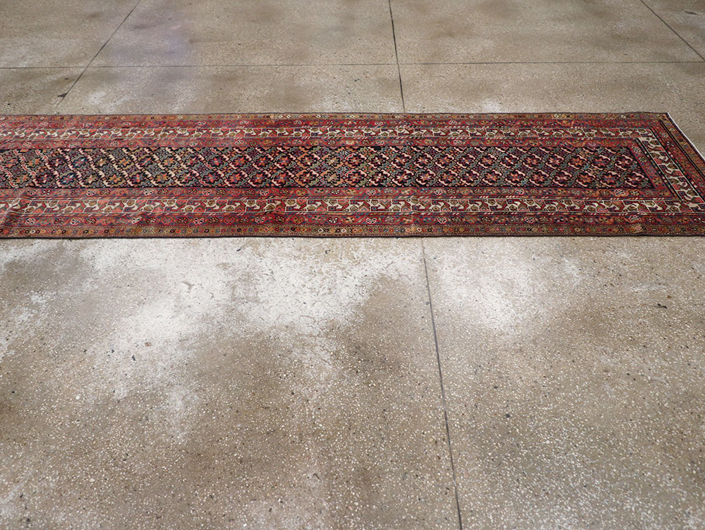 Antique Persian Kurd Runner, No.32034 - Staging