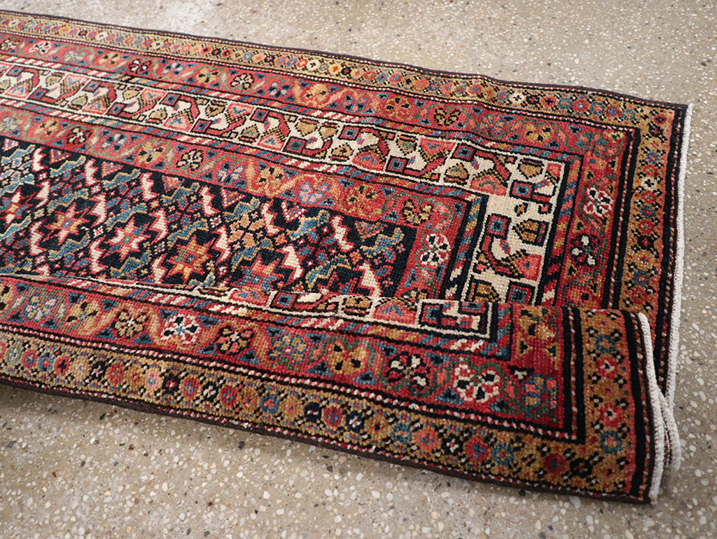 Antique Persian Kurd Runner, No.32034 - Staging