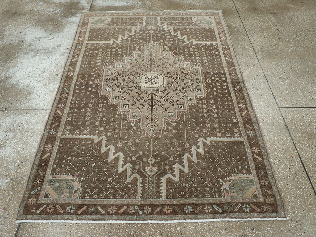 Vintage Persian Malayer Accent Rug, No.32036 - Staging