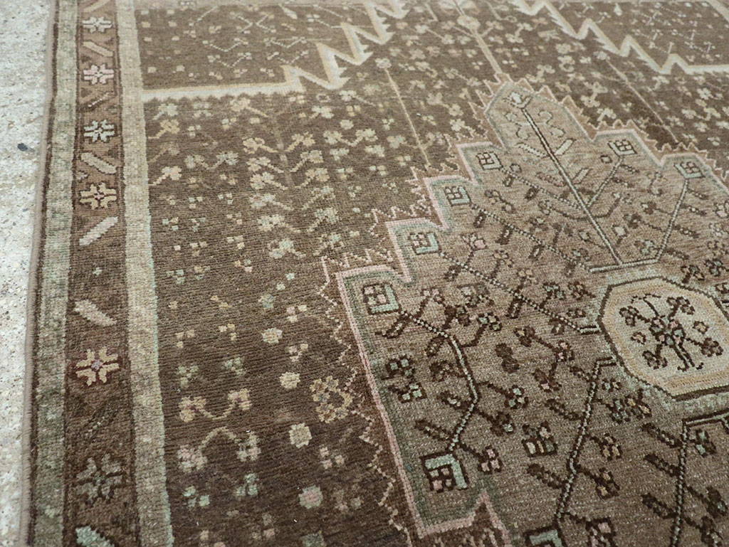 Vintage Persian Malayer Accent Rug, No.32036 - Staging