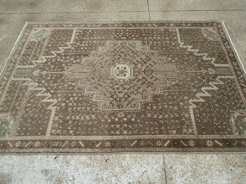 Vintage Persian Malayer Accent Rug, No.32036 - Staging