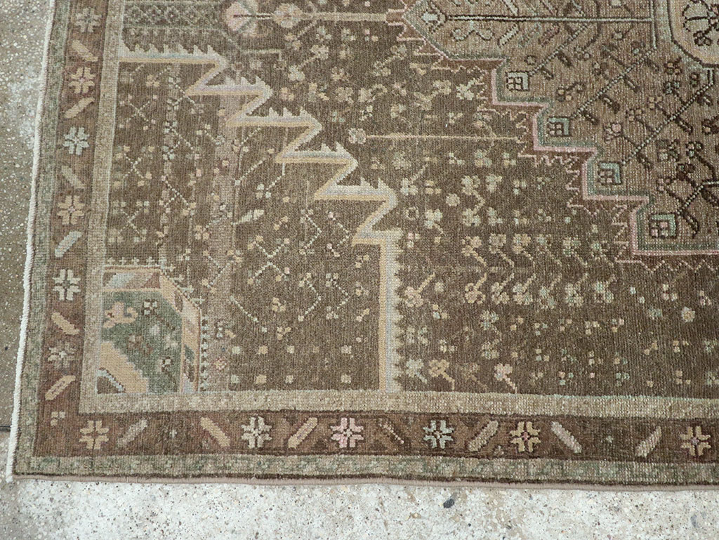 Vintage Persian Malayer Accent Rug, No.32036 - Staging