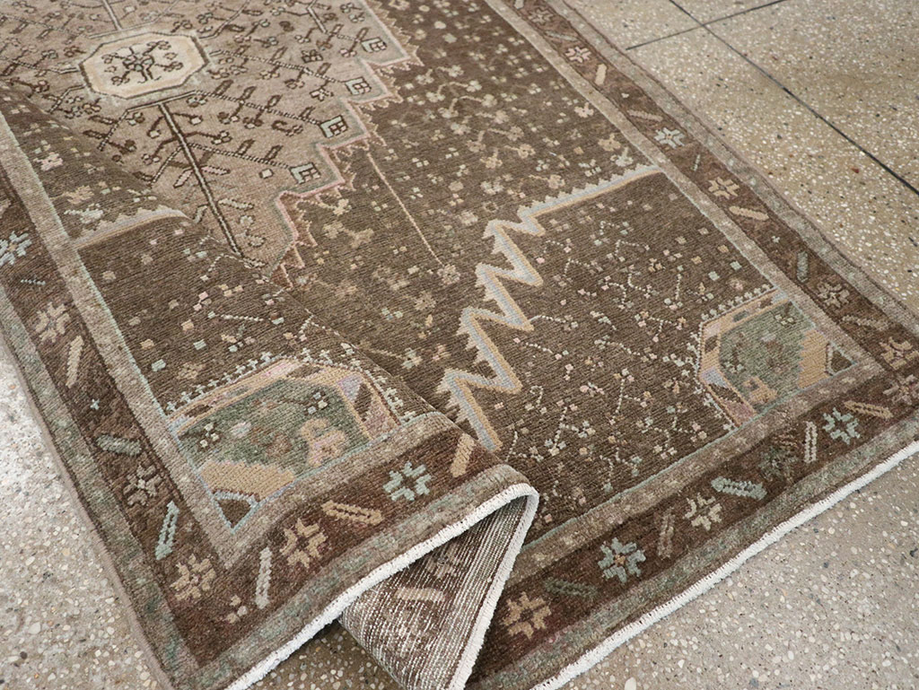 Vintage Persian Malayer Accent Rug, No.32036 - Staging