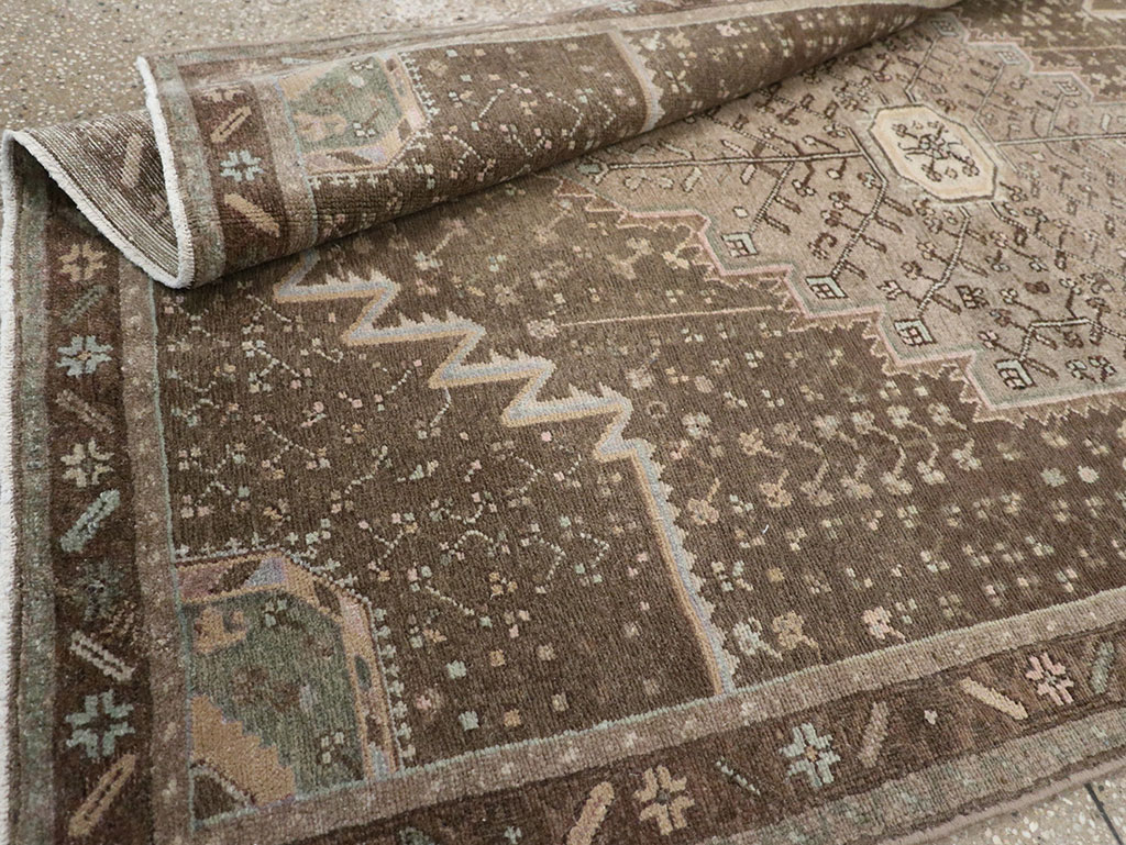 Vintage Persian Malayer Accent Rug, No.32036 - Staging