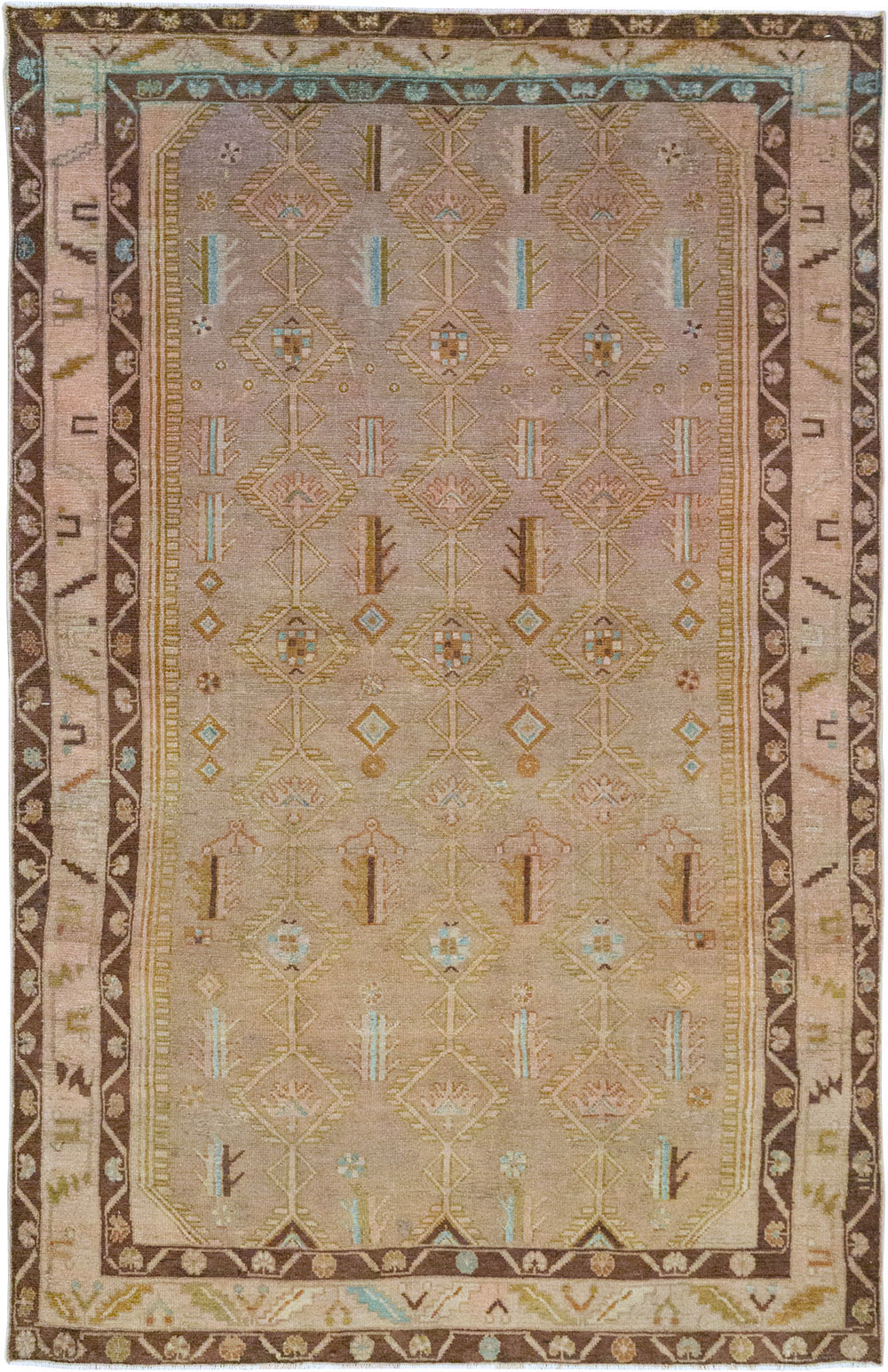 Vintage Persian Malayer Accent Rug, No.32037 - Staging
