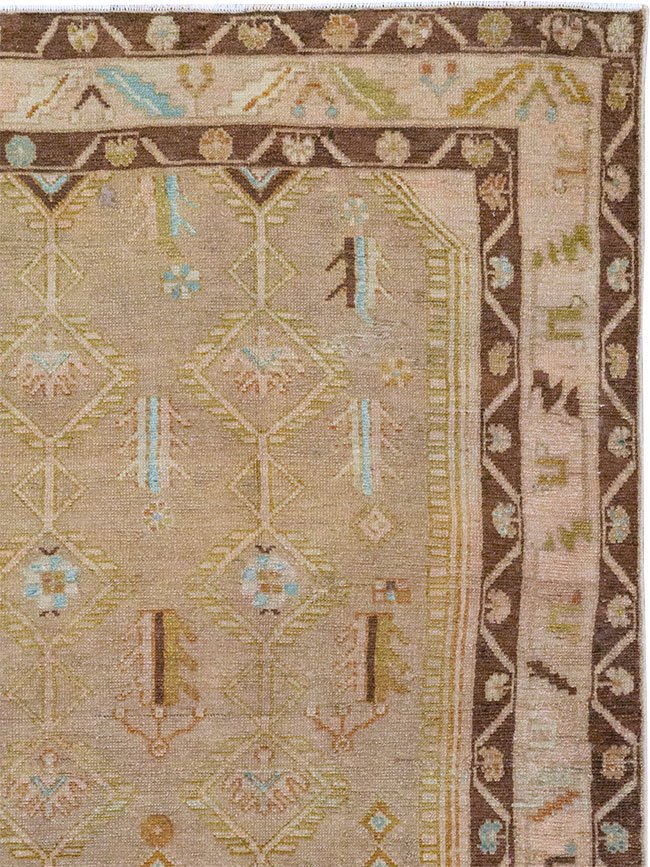 Vintage Persian Malayer Accent Rug, No.32037 - Staging