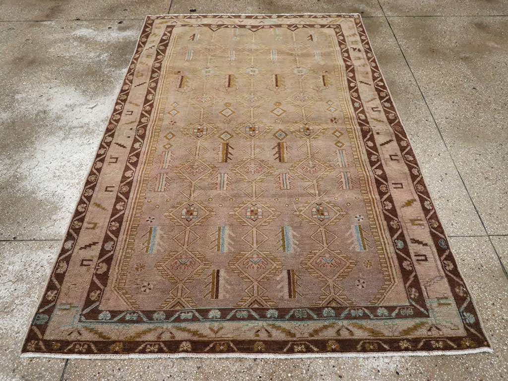 Vintage Persian Malayer Accent Rug, No.32037 - Staging