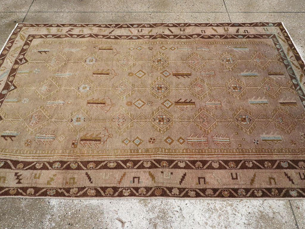 Vintage Persian Malayer Accent Rug, No.32037 - Staging