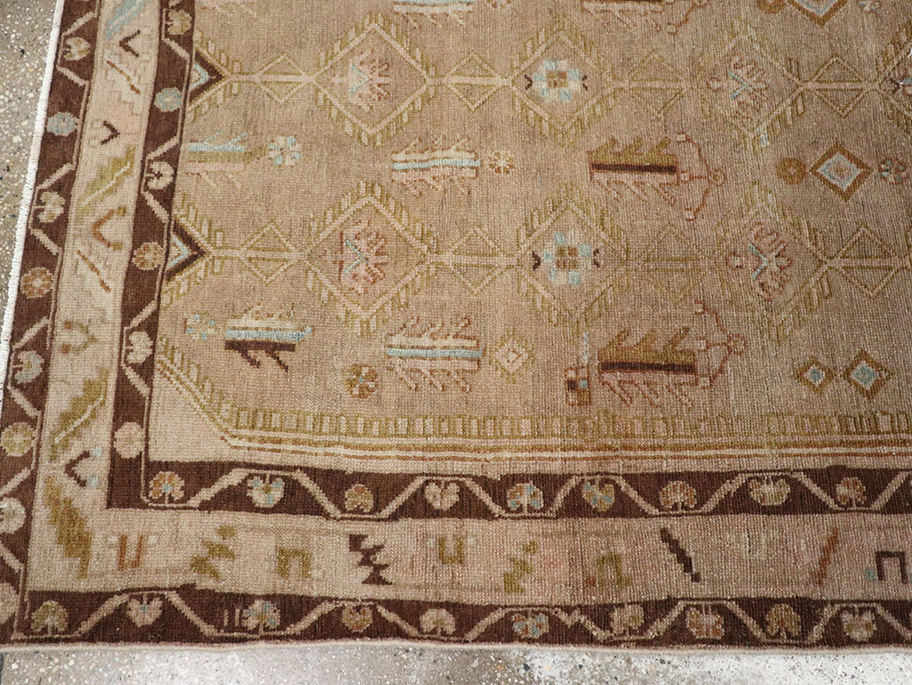 Vintage Persian Malayer Accent Rug, No.32037 - Staging