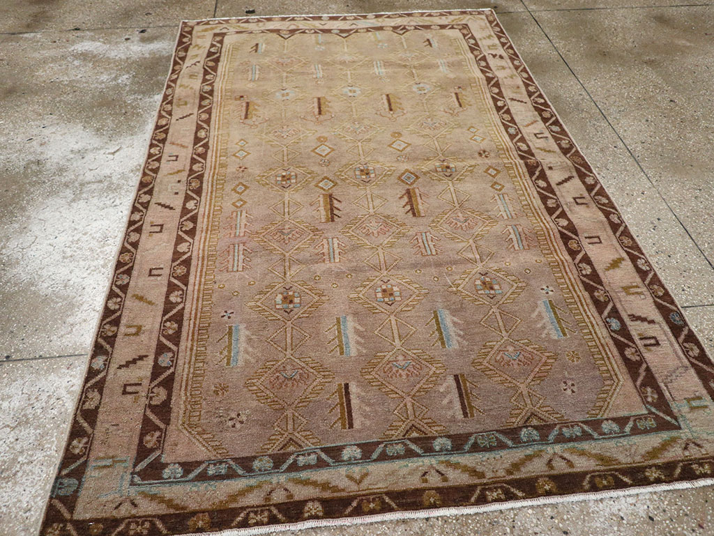Vintage Persian Malayer Accent Rug, No.32037 - Staging