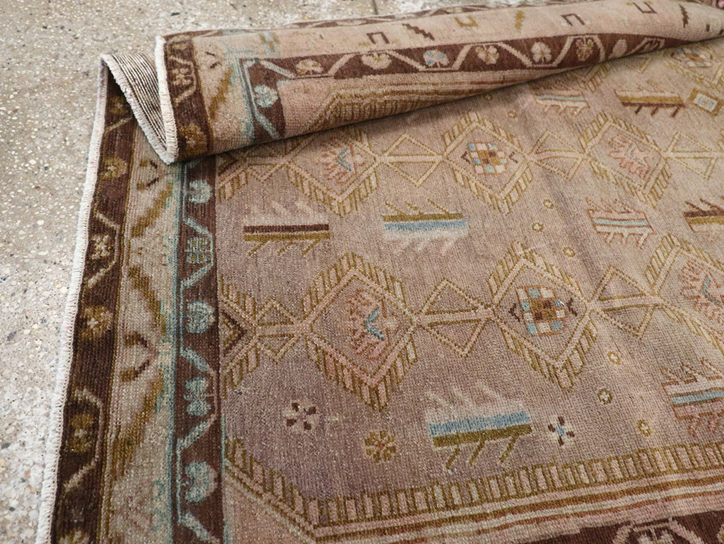 Vintage Persian Malayer Accent Rug, No.32037 - Staging