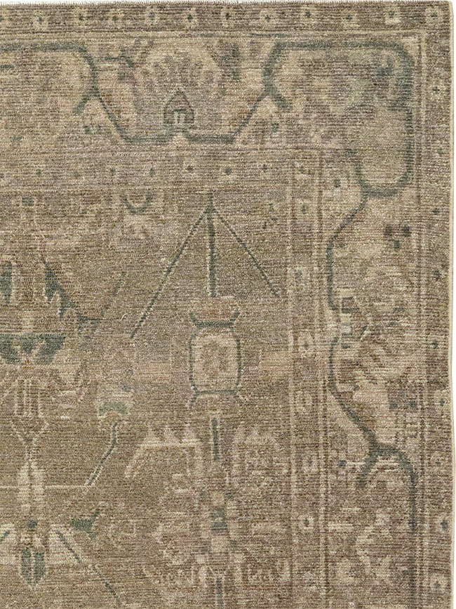 Vintage Persian Malayer Accent Rug, No.32038 - Staging