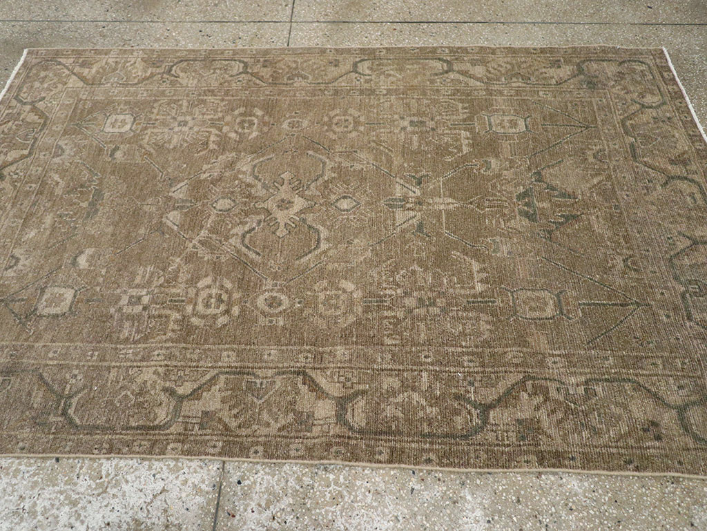 Vintage Persian Malayer Accent Rug, No.32038 - Staging