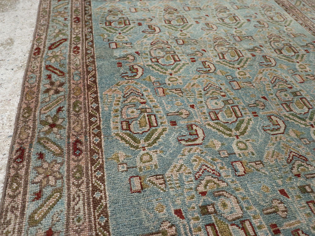 Vintage Persian Malayer Throw Rug, No.32041 - Staging