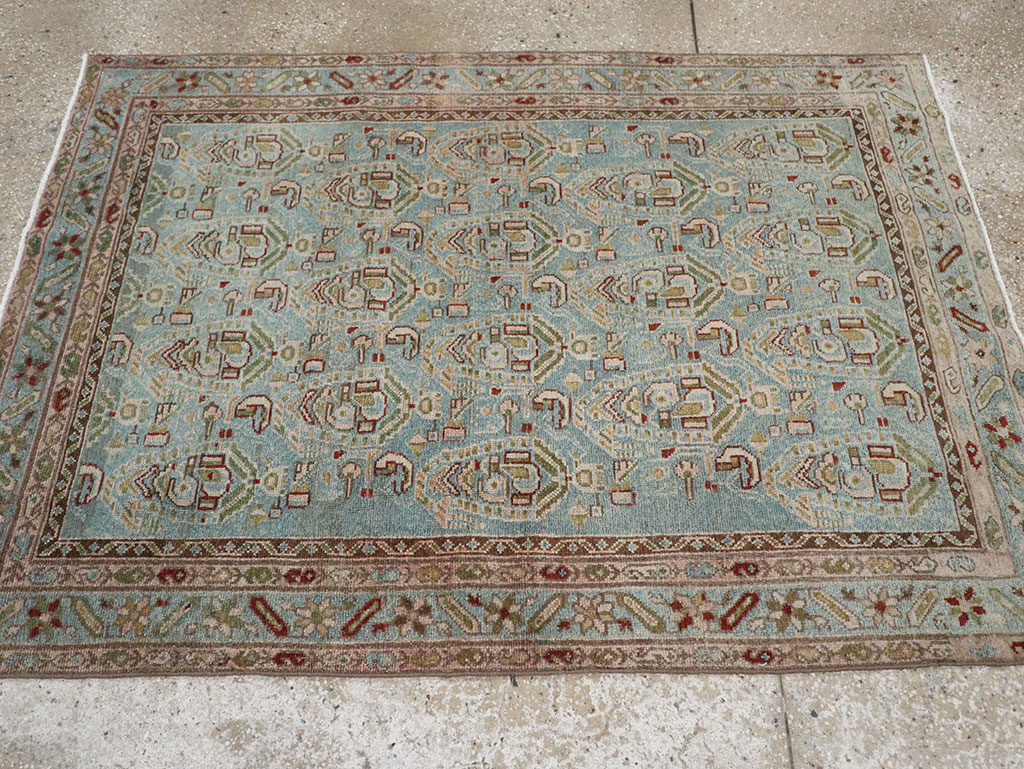 Vintage Persian Malayer Throw Rug, No.32041 - Staging