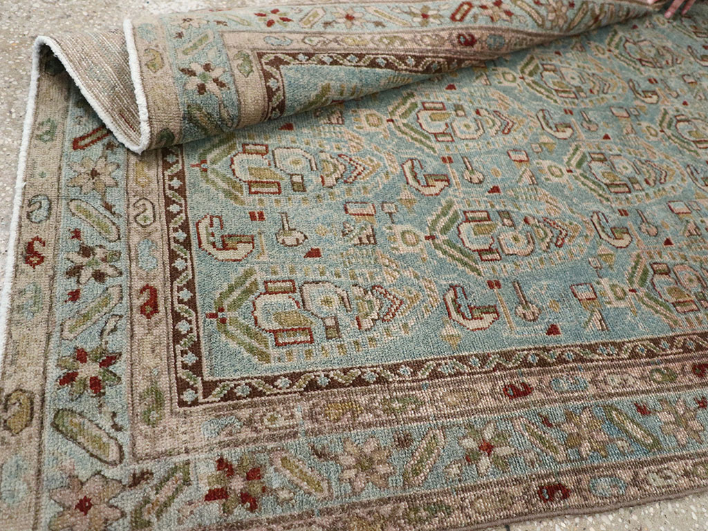 Vintage Persian Malayer Throw Rug, No.32041 - Staging