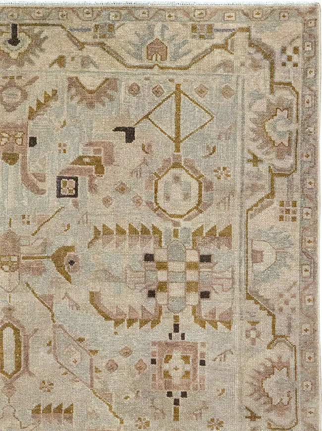 Vintage Persian Malayer Throw Rug, No.32042 - Staging