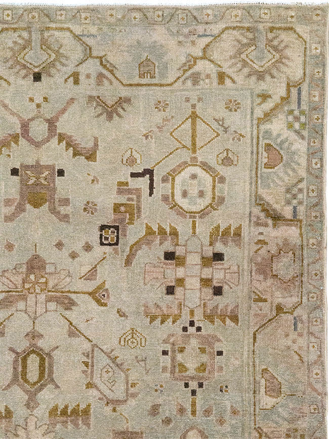 Vintage Persian Malayer Throw Rug, No.32042 - Staging