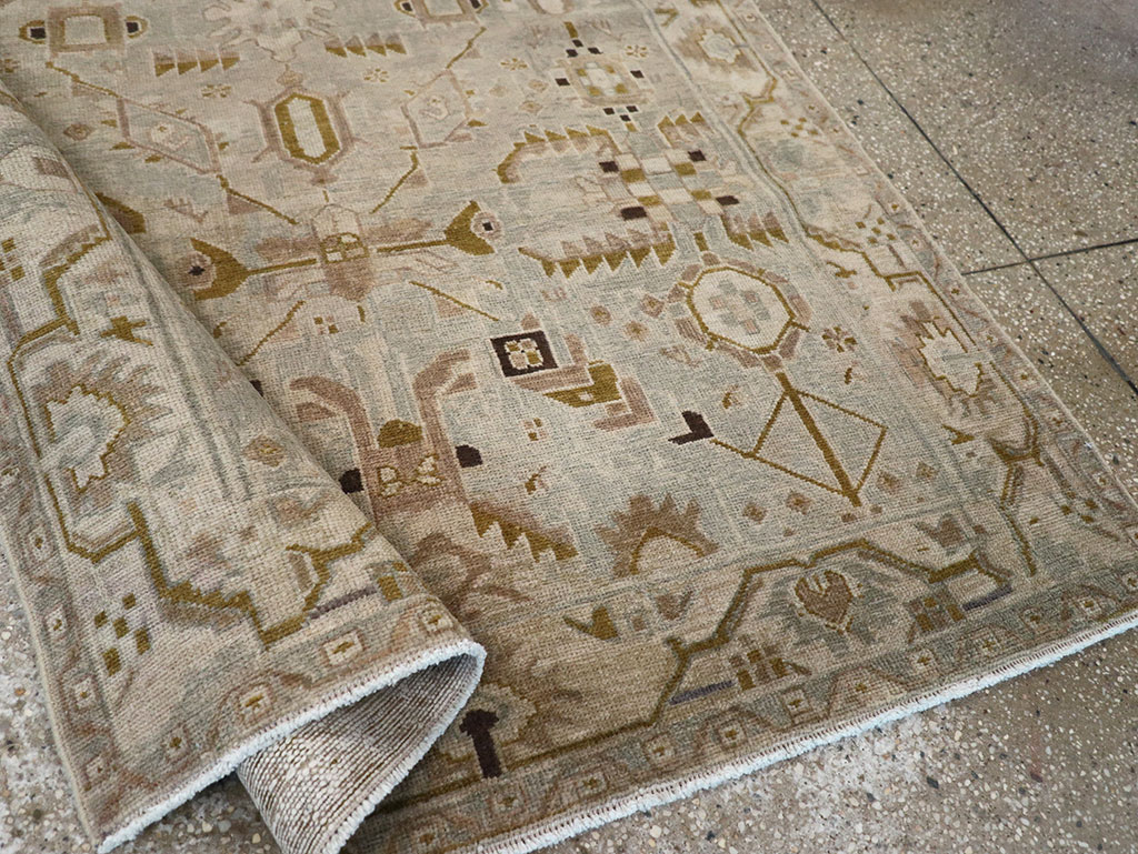 Vintage Persian Malayer Throw Rug, No.32042 - Staging