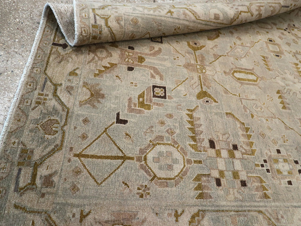 Vintage Persian Malayer Throw Rug, No.32042 - Staging