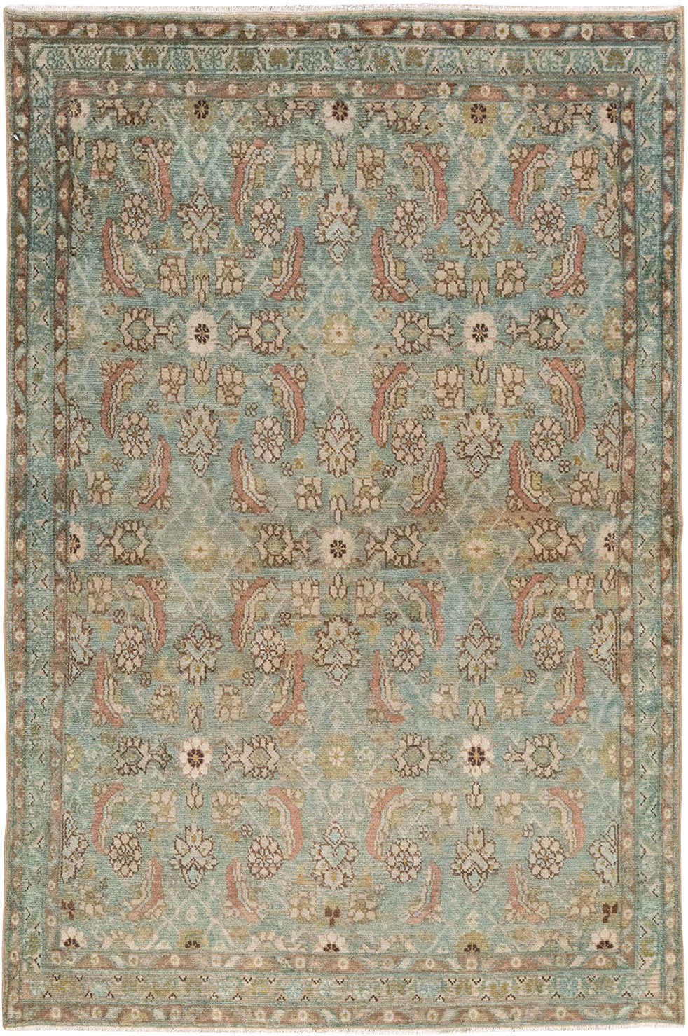 Vintage Persian Malayer Accent Rug, No.32044 - Staging