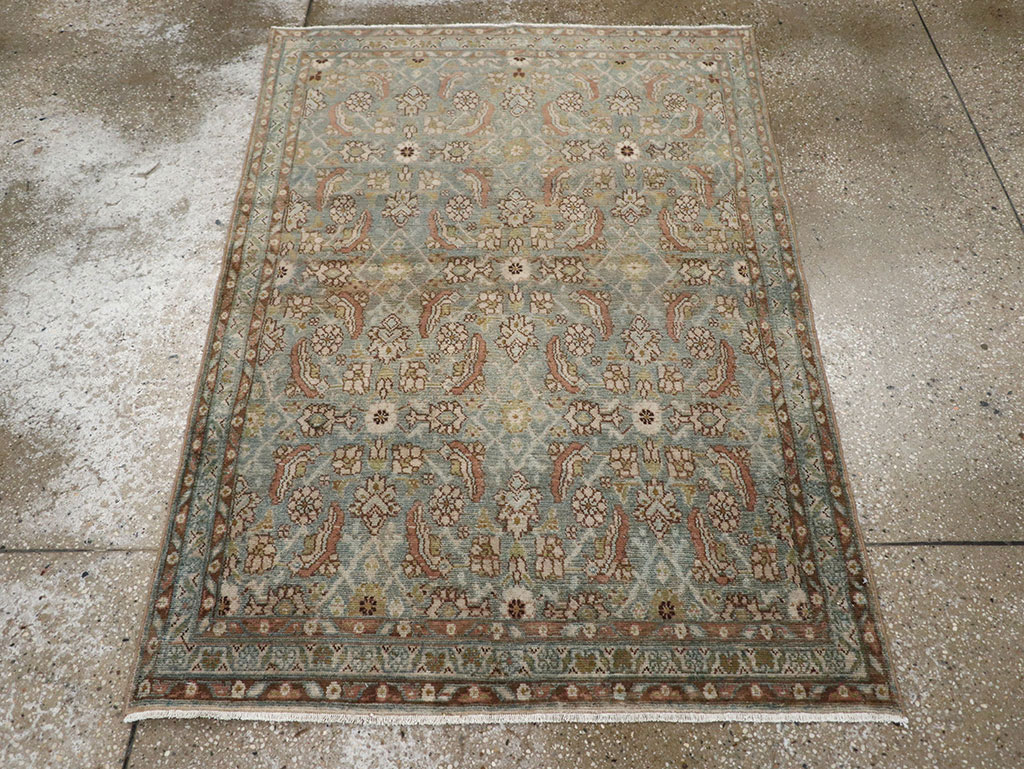 Vintage Persian Malayer Accent Rug, No.32044 - Staging