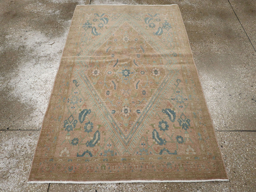 Vintage Persian Malayer Throw Rug, No.32047 - Staging