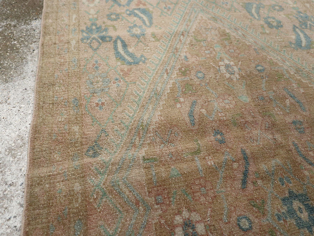 Vintage Persian Malayer Throw Rug, No.32047 - Staging