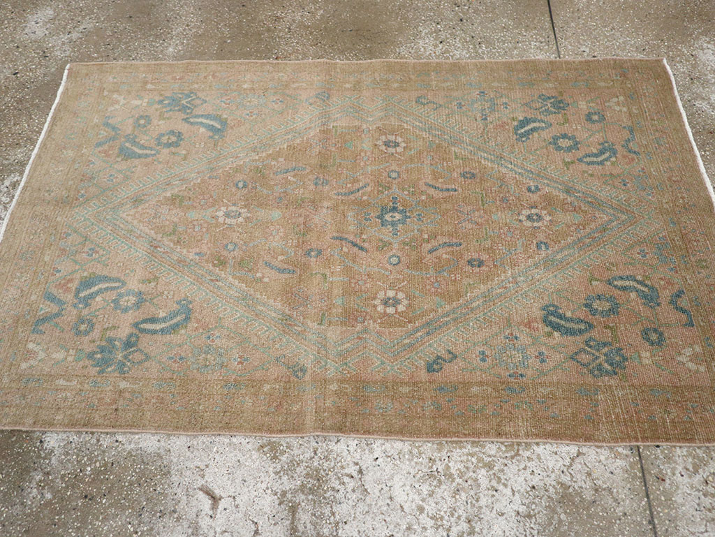 Vintage Persian Malayer Throw Rug, No.32047 - Staging