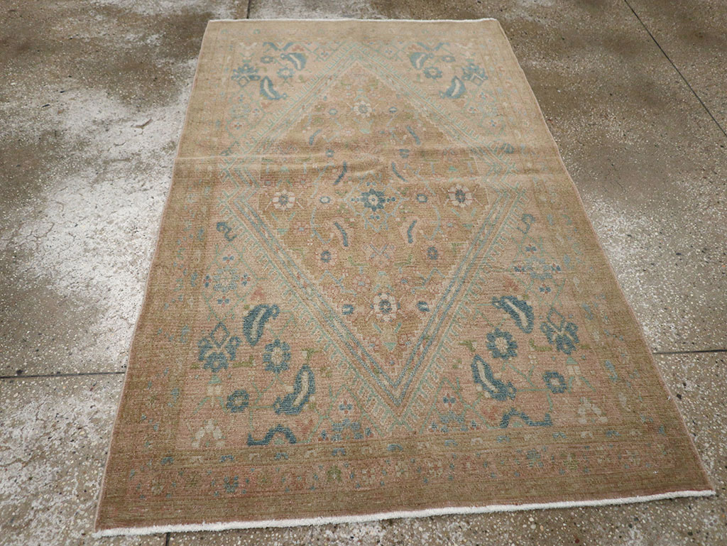 Vintage Persian Malayer Throw Rug, No.32047 - Staging