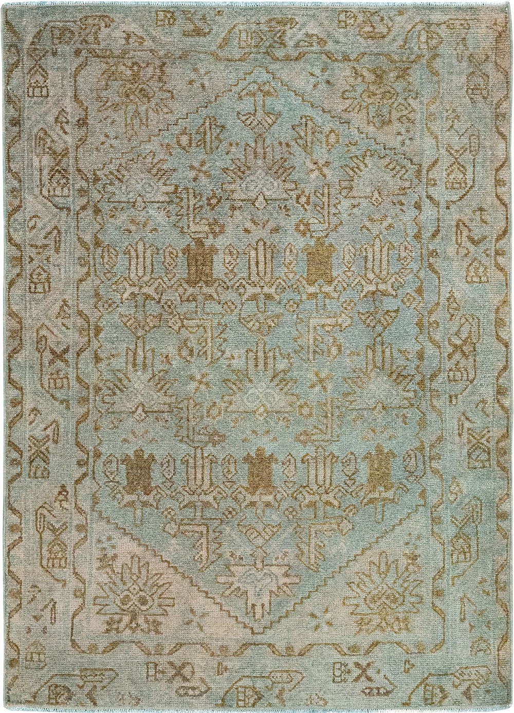Vintage Persian Malayer Throw Rug, No.32048 - Staging