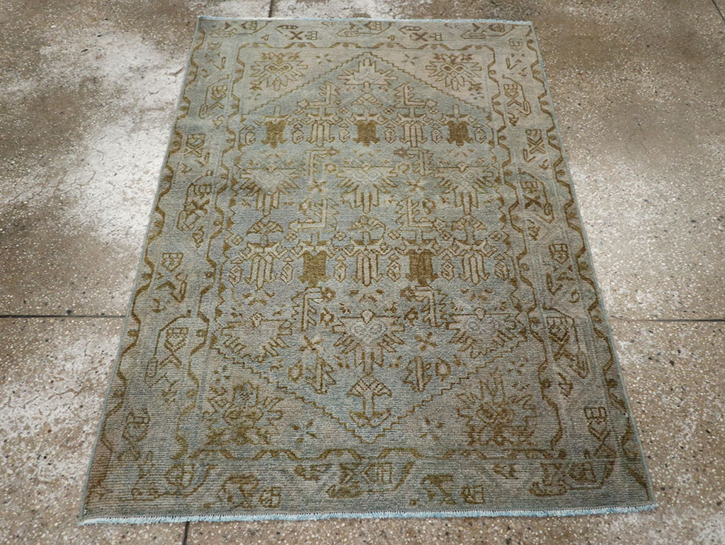 Vintage Persian Malayer Throw Rug, No.32048 - Staging