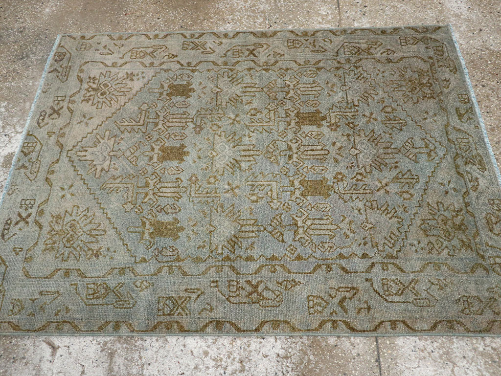 Vintage Persian Malayer Throw Rug, No.32048 - Staging