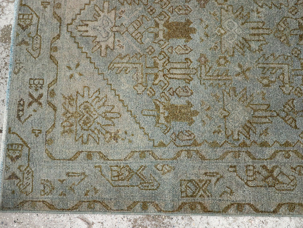 Vintage Persian Malayer Throw Rug, No.32048 - Staging