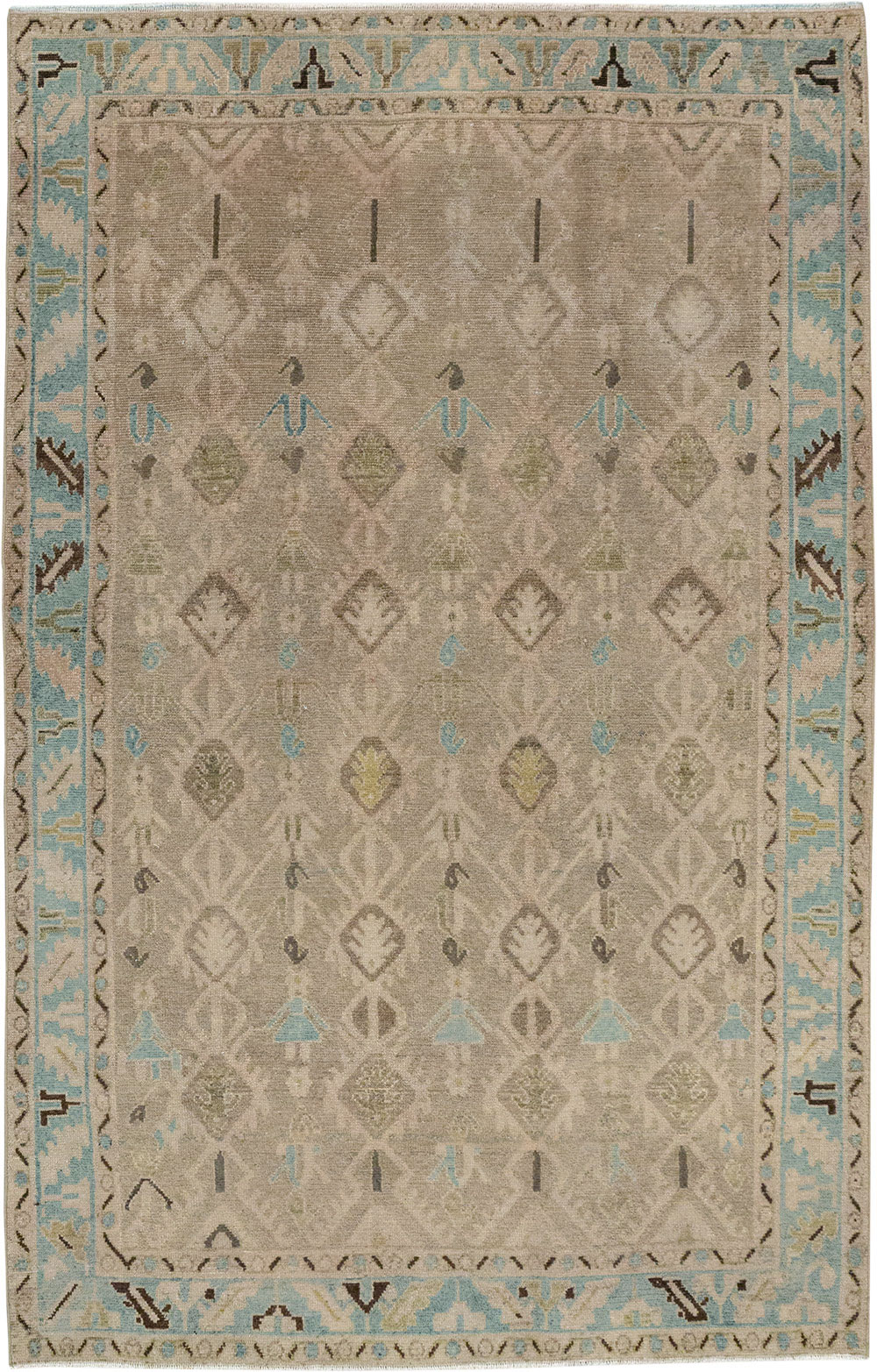 Vintage Persian Malayer Accent Rug, No.32050 - Staging