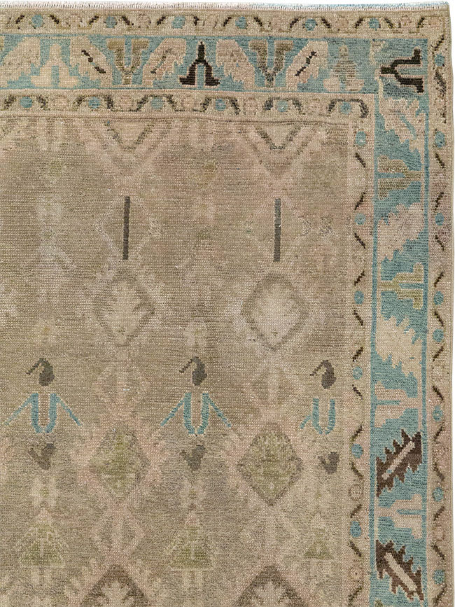 Vintage Persian Malayer Accent Rug, No.32050 - Staging