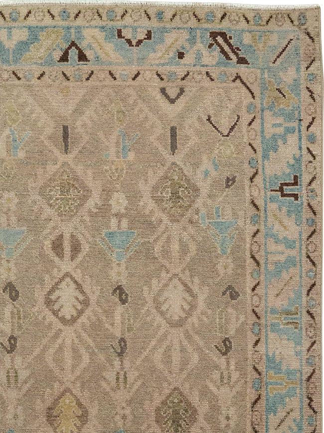 Vintage Persian Malayer Accent Rug, No.32050 - Staging