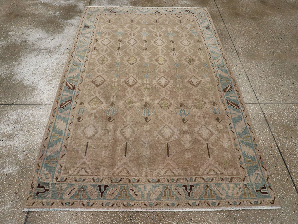 Vintage Persian Malayer Accent Rug, No.32050 - Staging