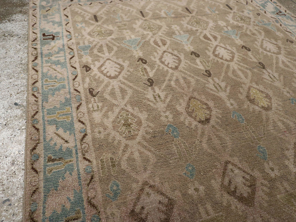 Vintage Persian Malayer Accent Rug, No.32050 - Staging