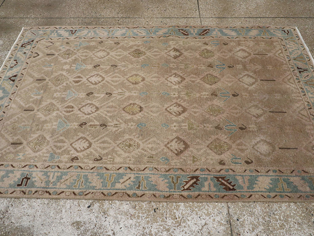 Vintage Persian Malayer Accent Rug, No.32050 - Staging