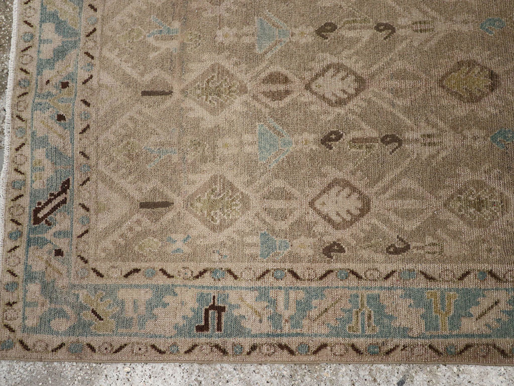 Vintage Persian Malayer Accent Rug, No.32050 - Staging