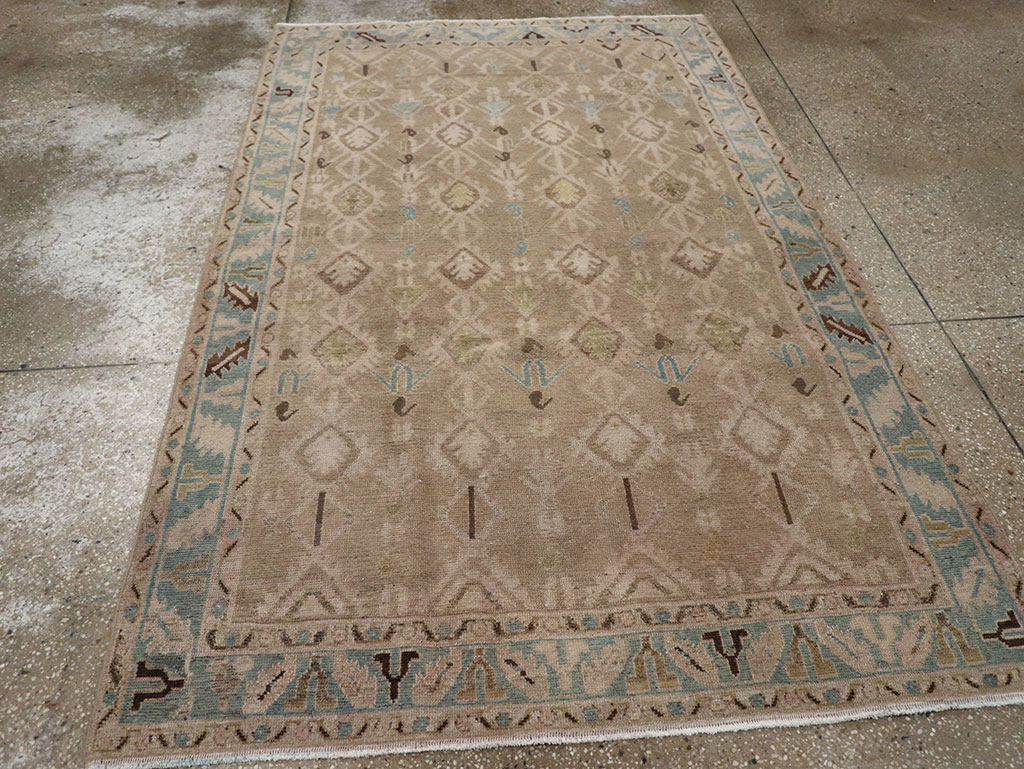 Vintage Persian Malayer Accent Rug, No.32050 - Staging