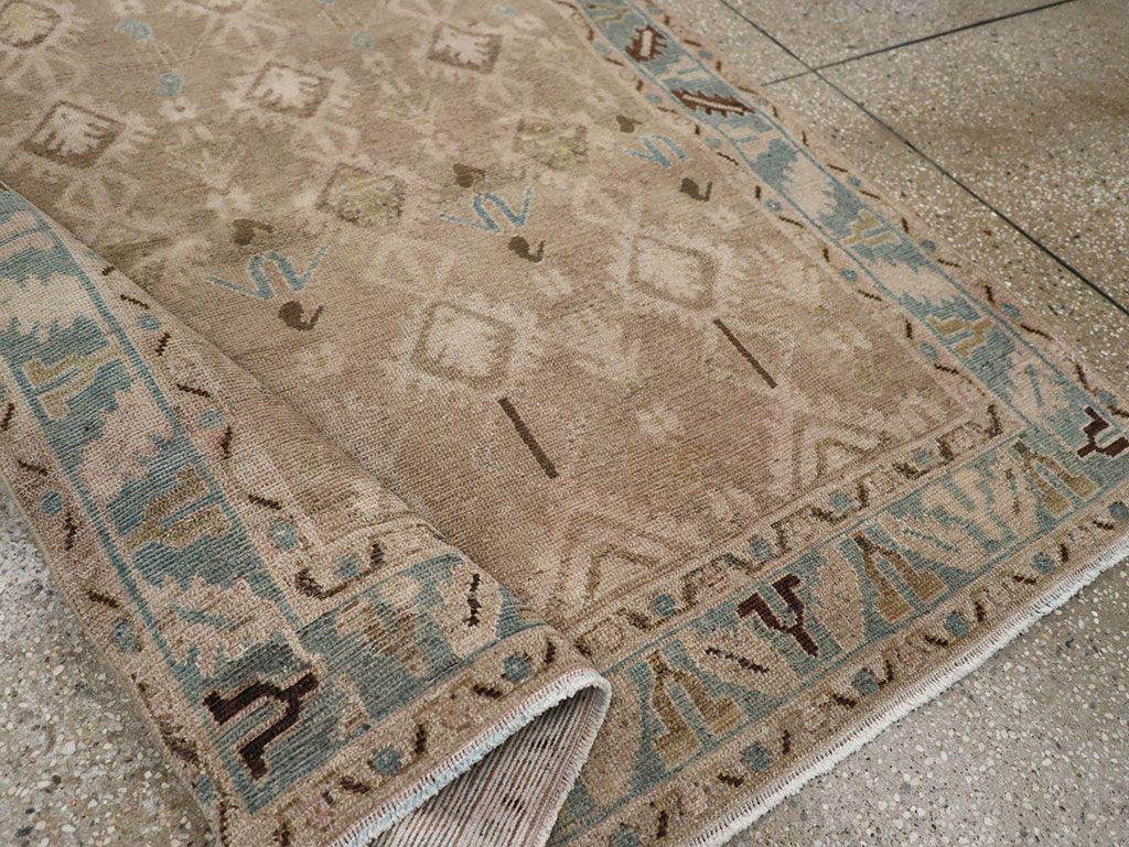 Vintage Persian Malayer Accent Rug, No.32050 - Staging